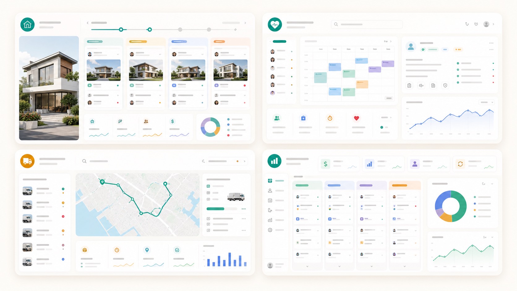 CRM dashboard for construction companies and project tracking